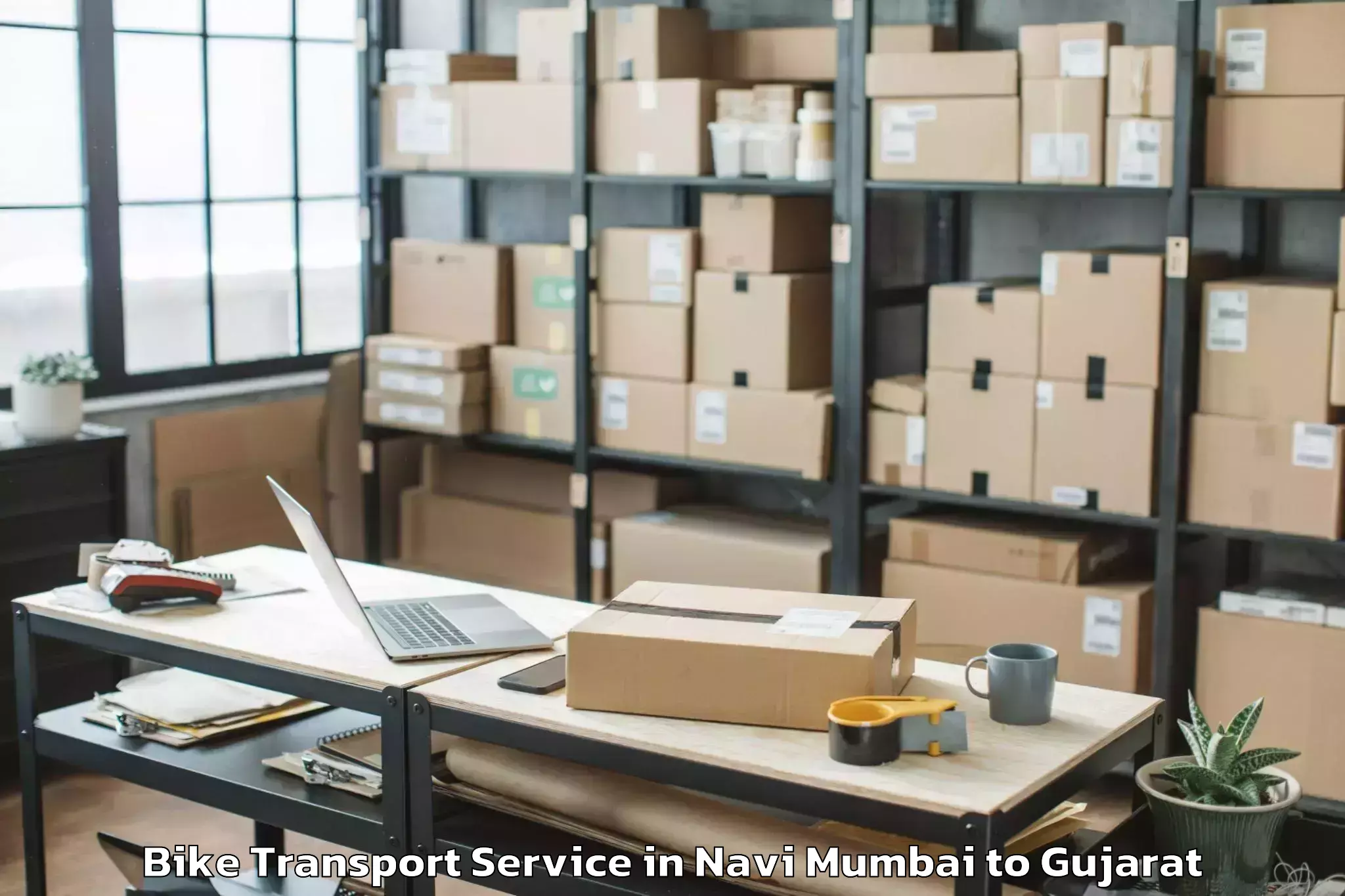 Discover Navi Mumbai to Virpur Bike Transport